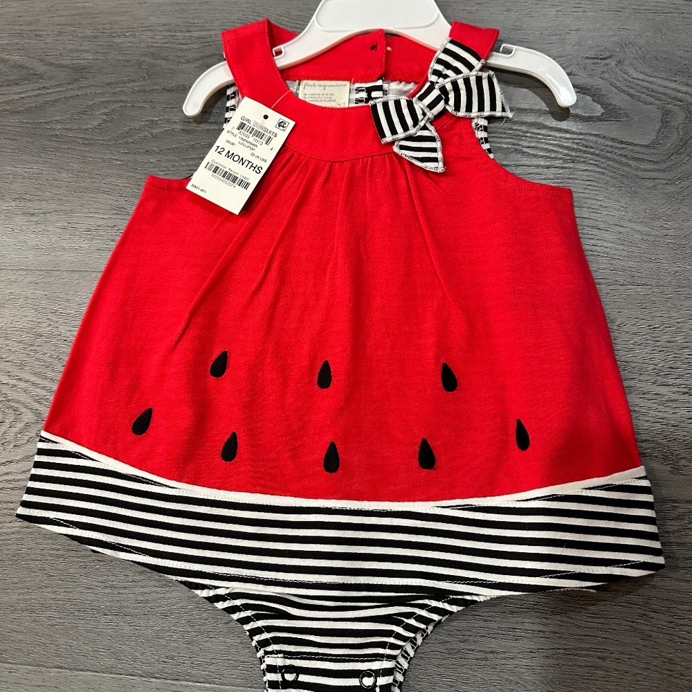 Little Me Watermelon Sunsuit NWT